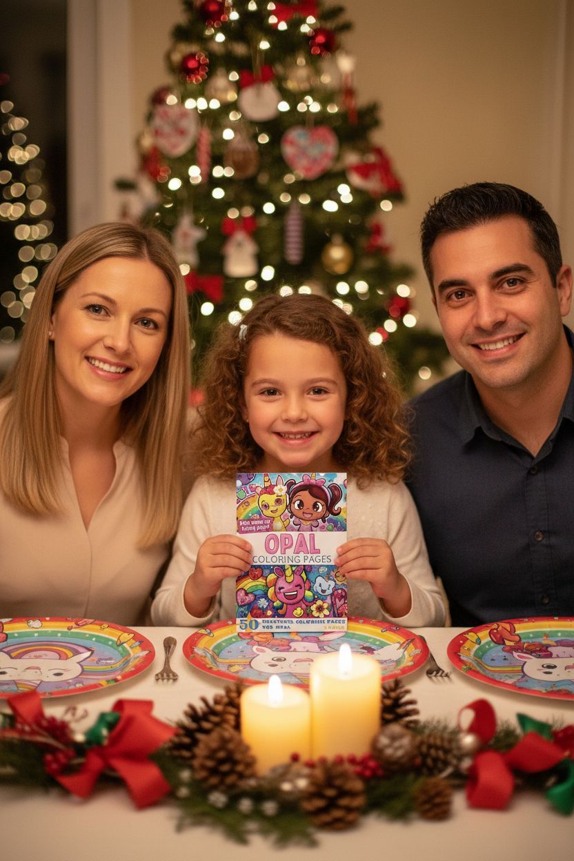 Opal Christmas coloring pages gift