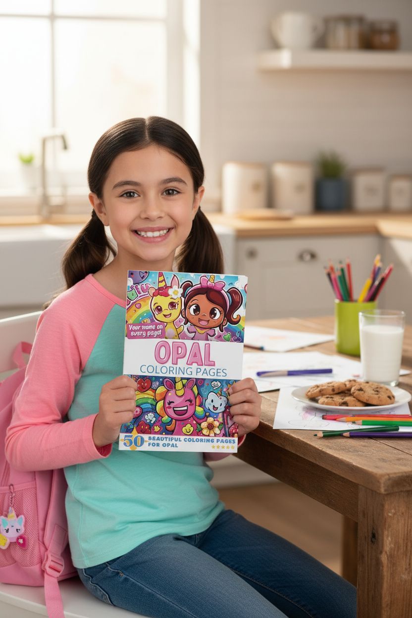 Opal personal coloring pages