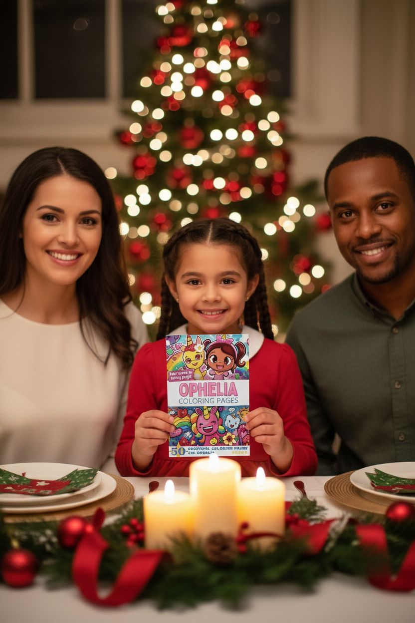 Ophelia Christmas coloring pages gift