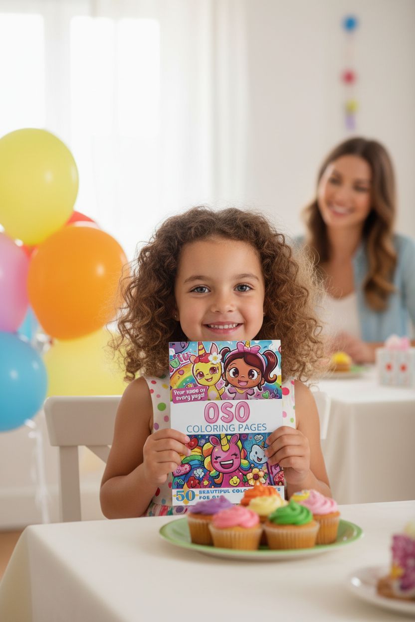 Oso coloring book in use