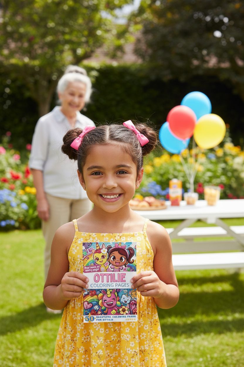 Ottilie coloring book in use