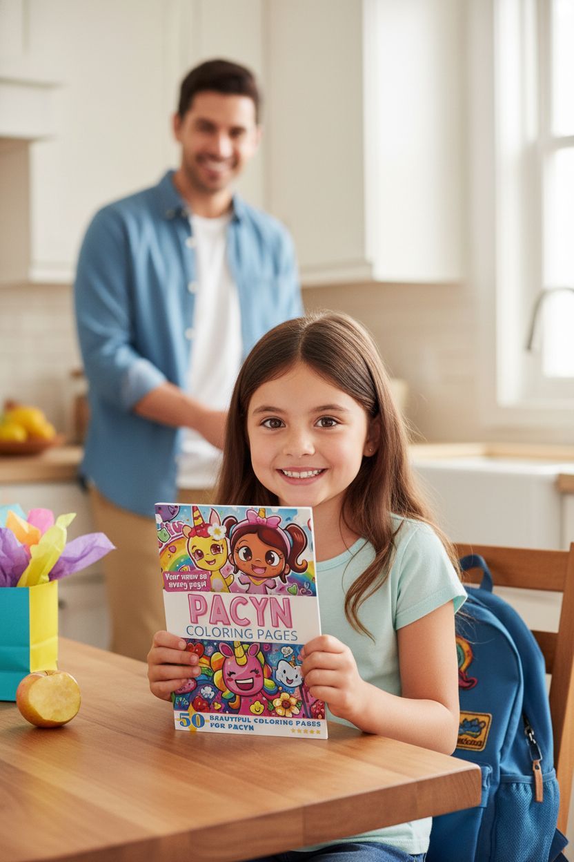 Pacyn coloring book in use