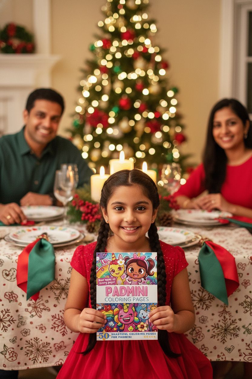 Padmini Christmas coloring pages gift