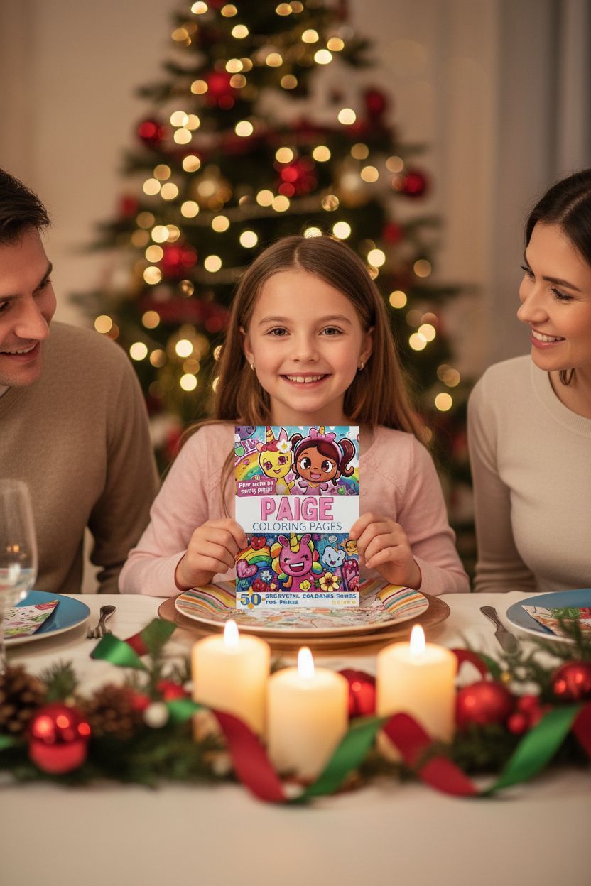 Paige Christmas coloring pages gift