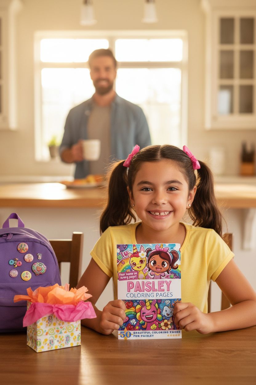 Paisley coloring book in use