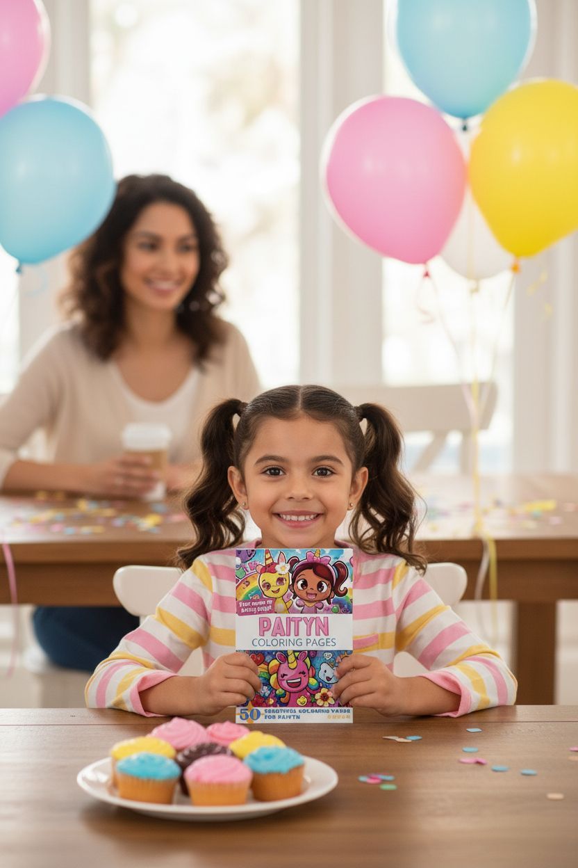 Paityn coloring book in use