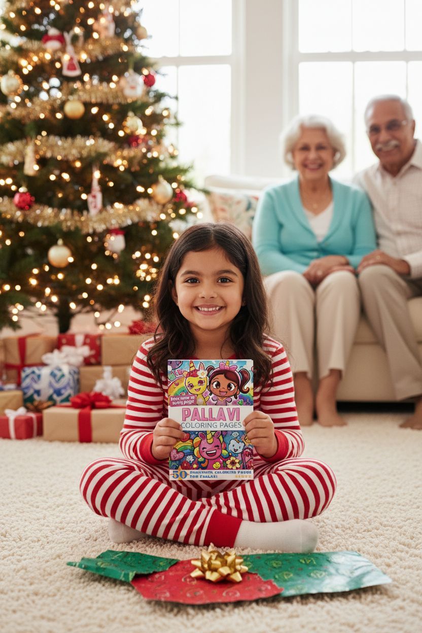 Pallavi Christmas coloring pages gift
