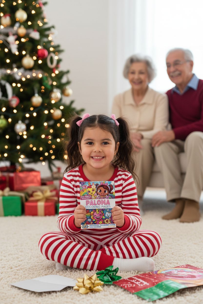 Paloma Christmas coloring pages gift