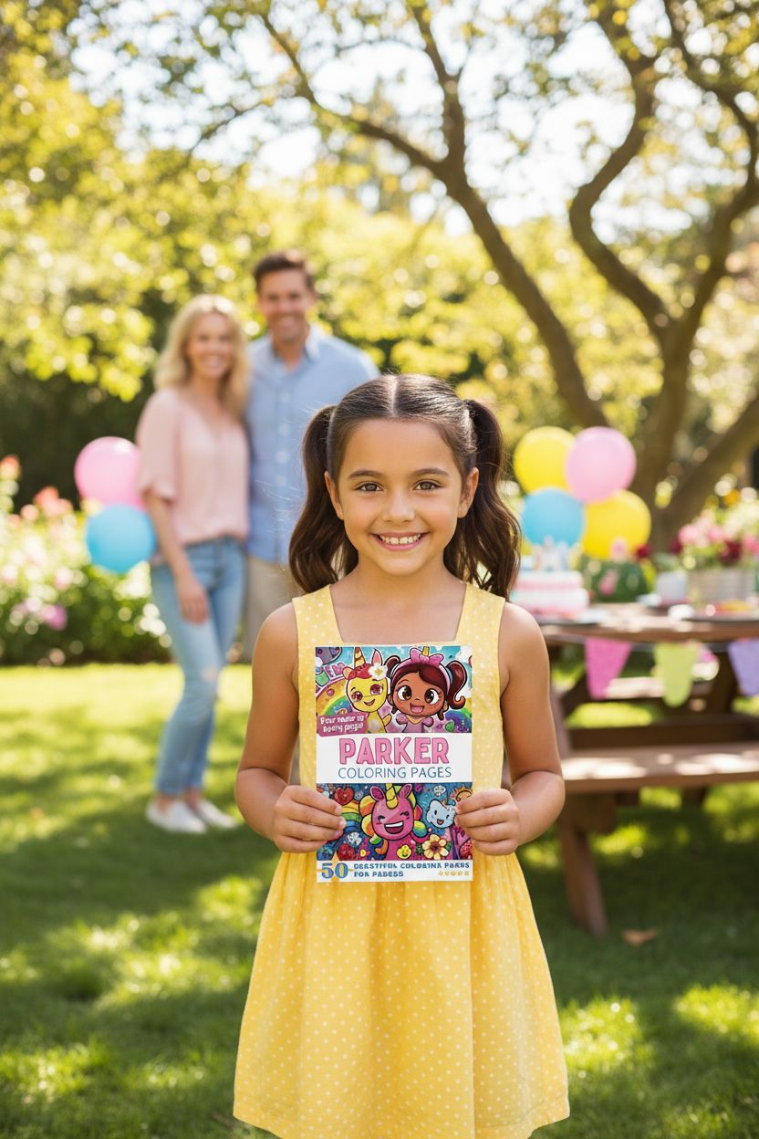 Parker coloring book in use