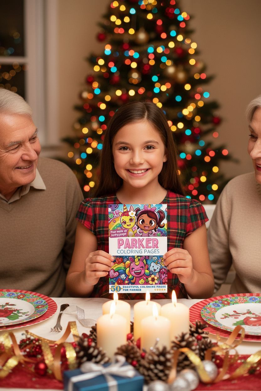 Parker Christmas coloring pages gift