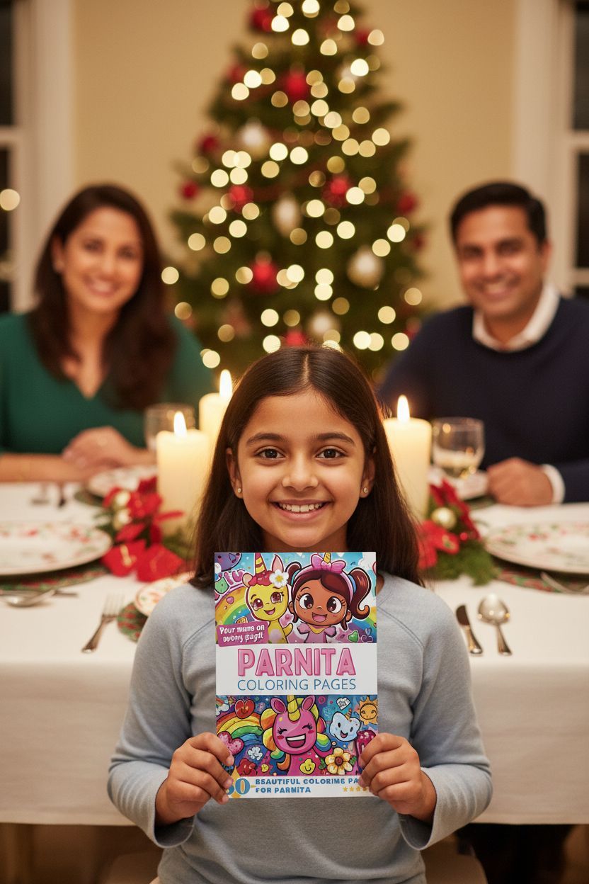 Parnita Christmas coloring pages gift