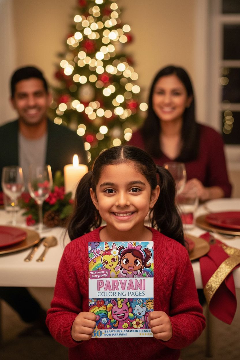 Parvani Christmas coloring pages gift