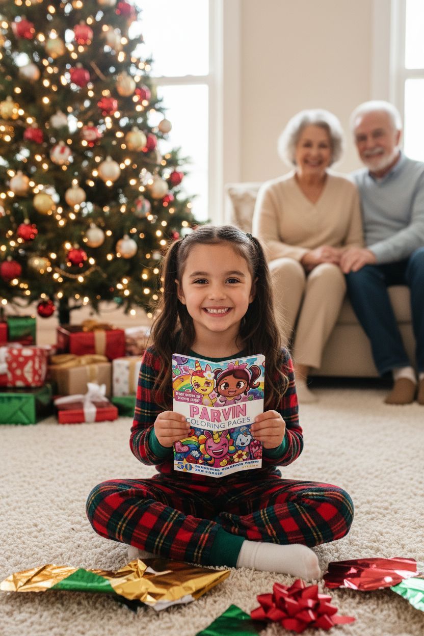 Parvin Christmas coloring pages gift