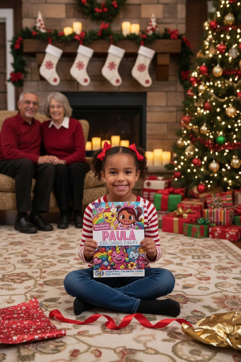 Paula Christmas coloring pages gift