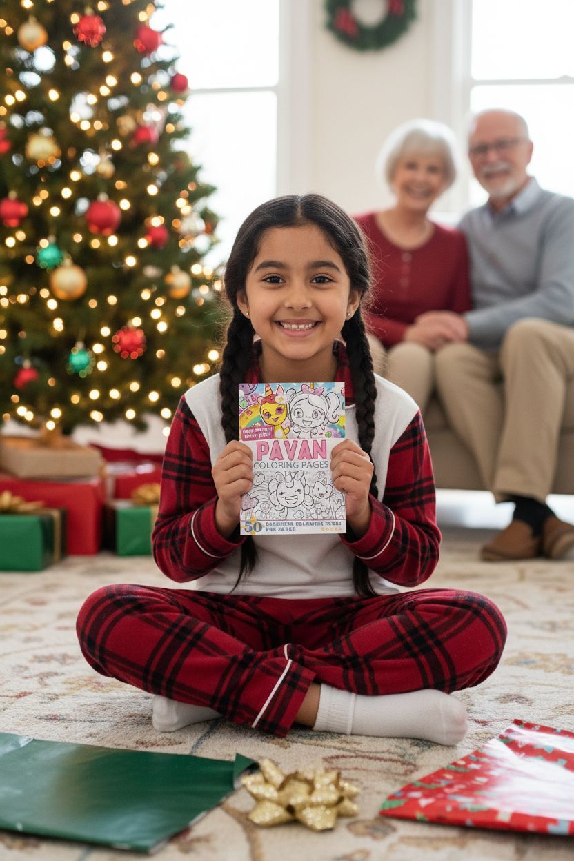 Pavan Christmas coloring pages gift