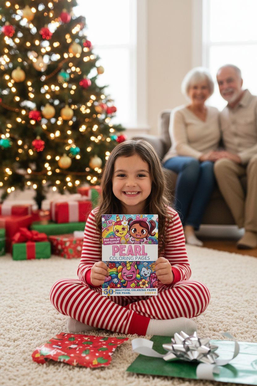 Pearl Christmas coloring pages gift