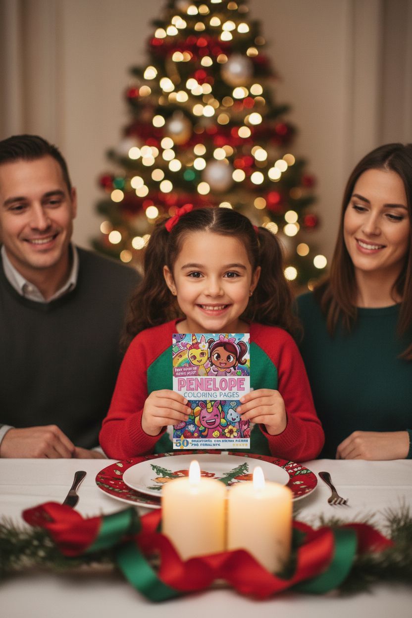 Penelope Christmas coloring pages gift
