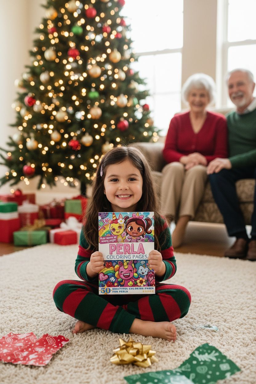 Perla Christmas coloring pages gift