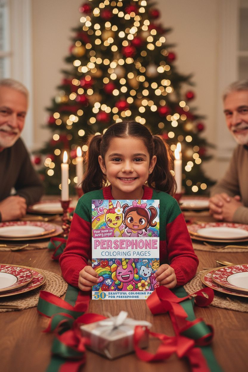 Persephone Christmas coloring pages gift