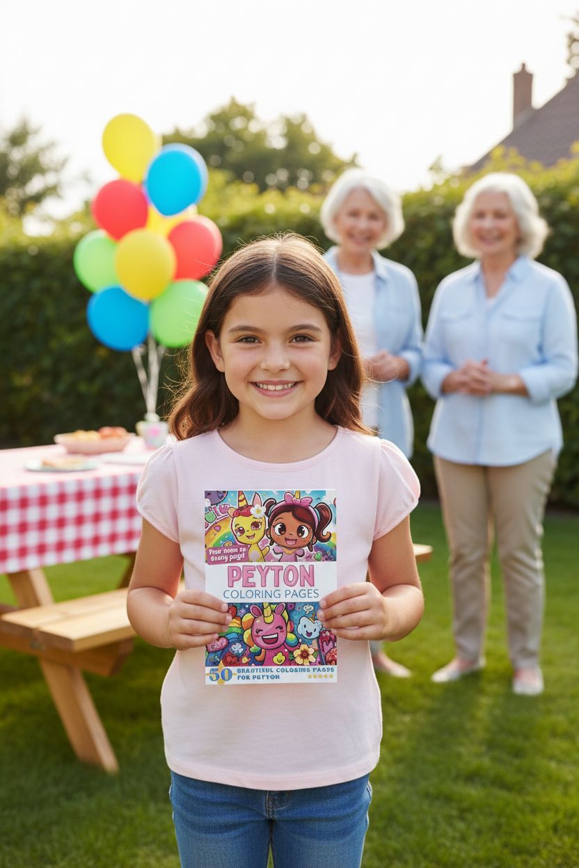 Peyton coloring book in use