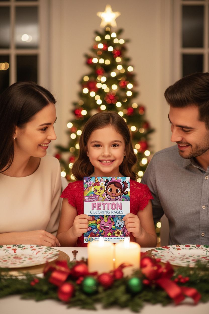 Peyton Christmas coloring pages gift