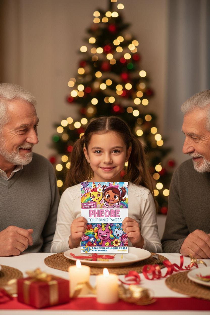 Pheobe Christmas coloring pages gift