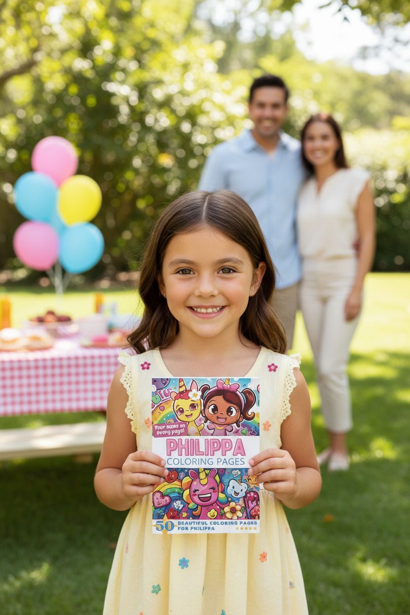 Philippa coloring book in use