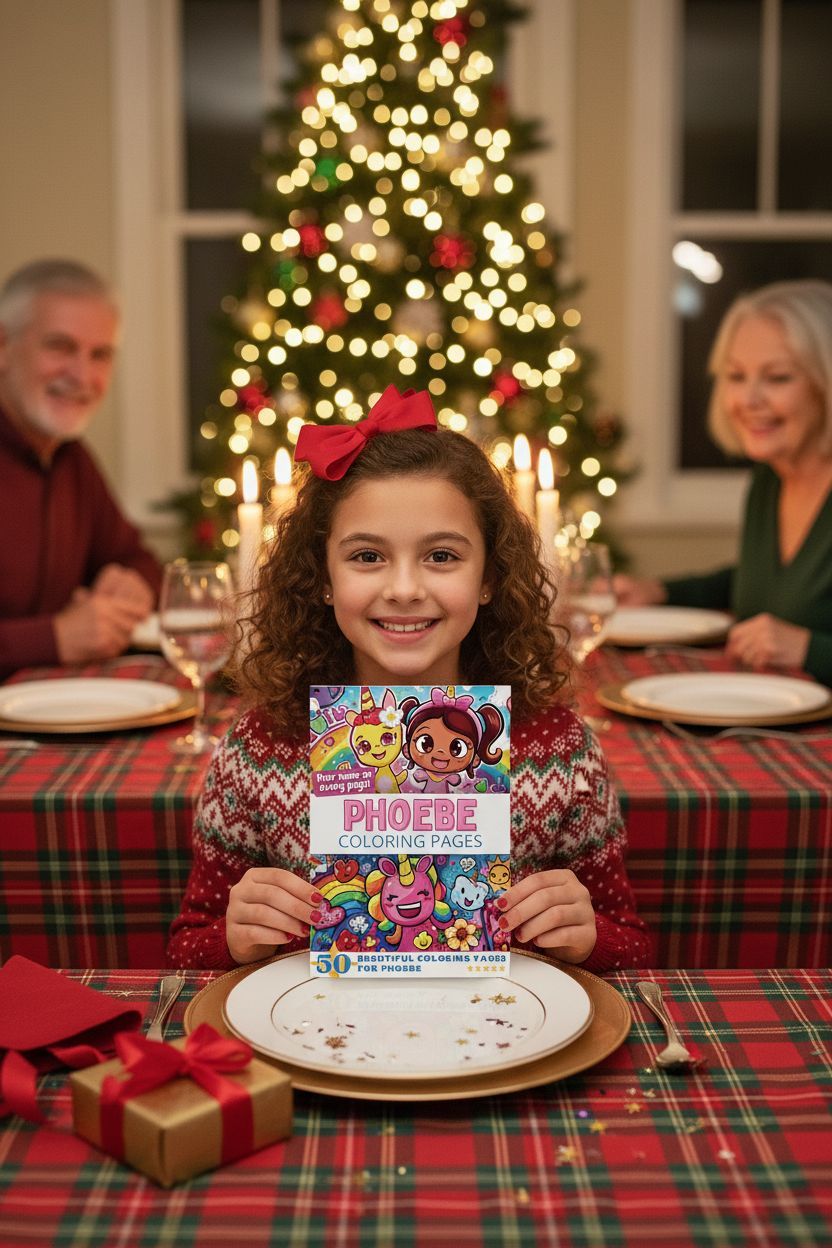 Phoebe Christmas coloring pages gift