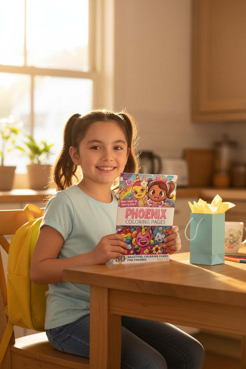 Phoenix coloring book in use