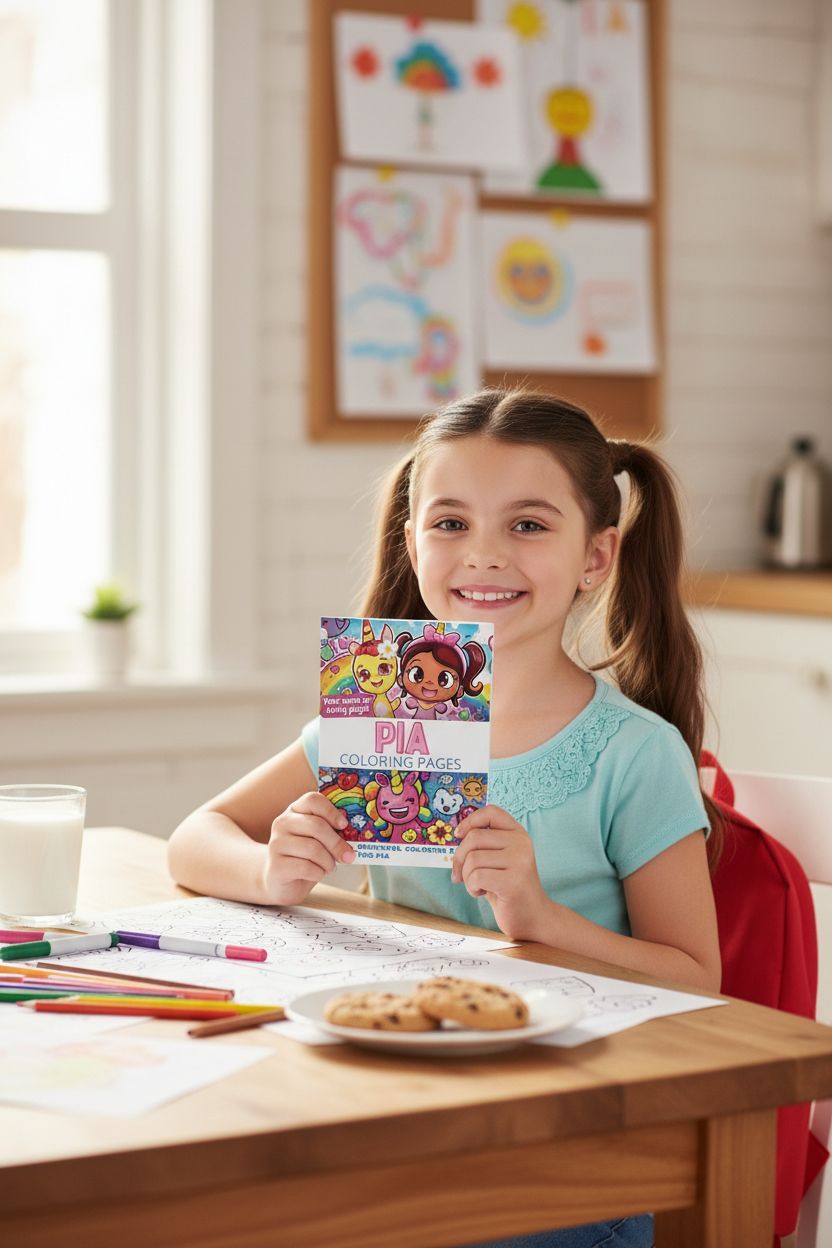 Pia personal coloring pages