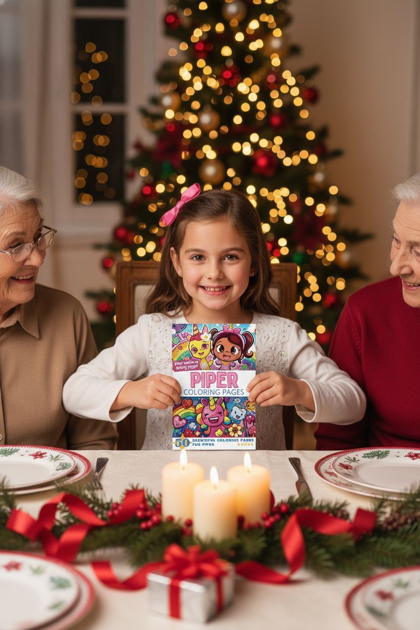Piper Christmas coloring pages gift
