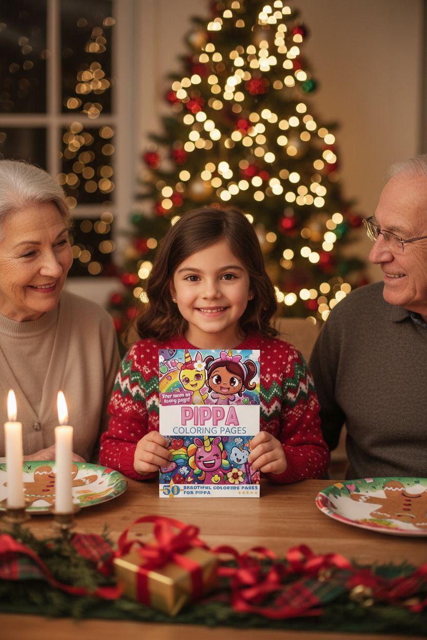 Pippa Christmas coloring pages gift
