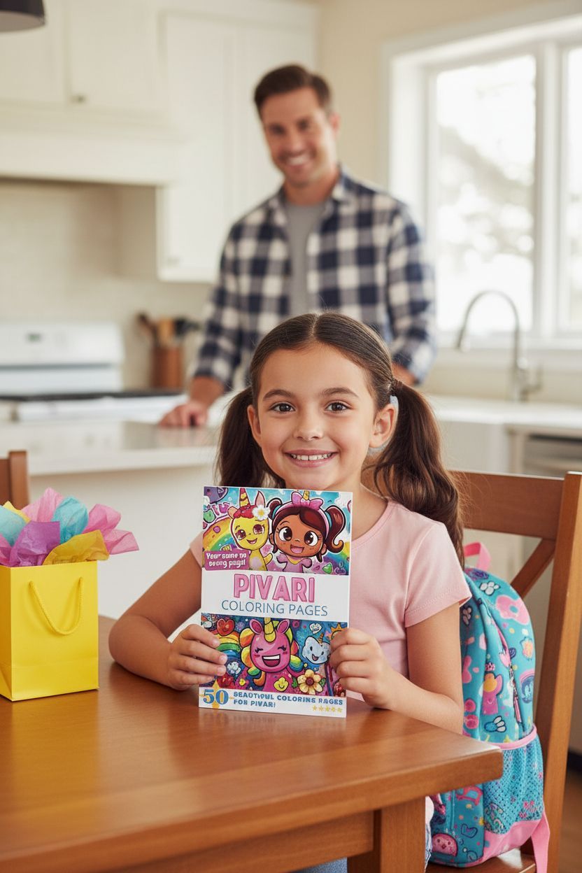 Pivari coloring book in use