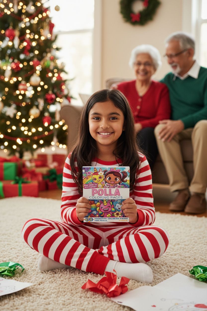 Polla Christmas coloring pages gift