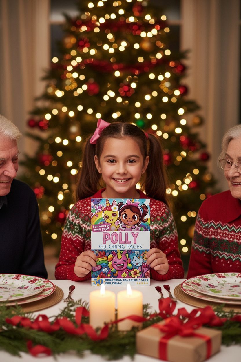 Polly Christmas coloring pages gift