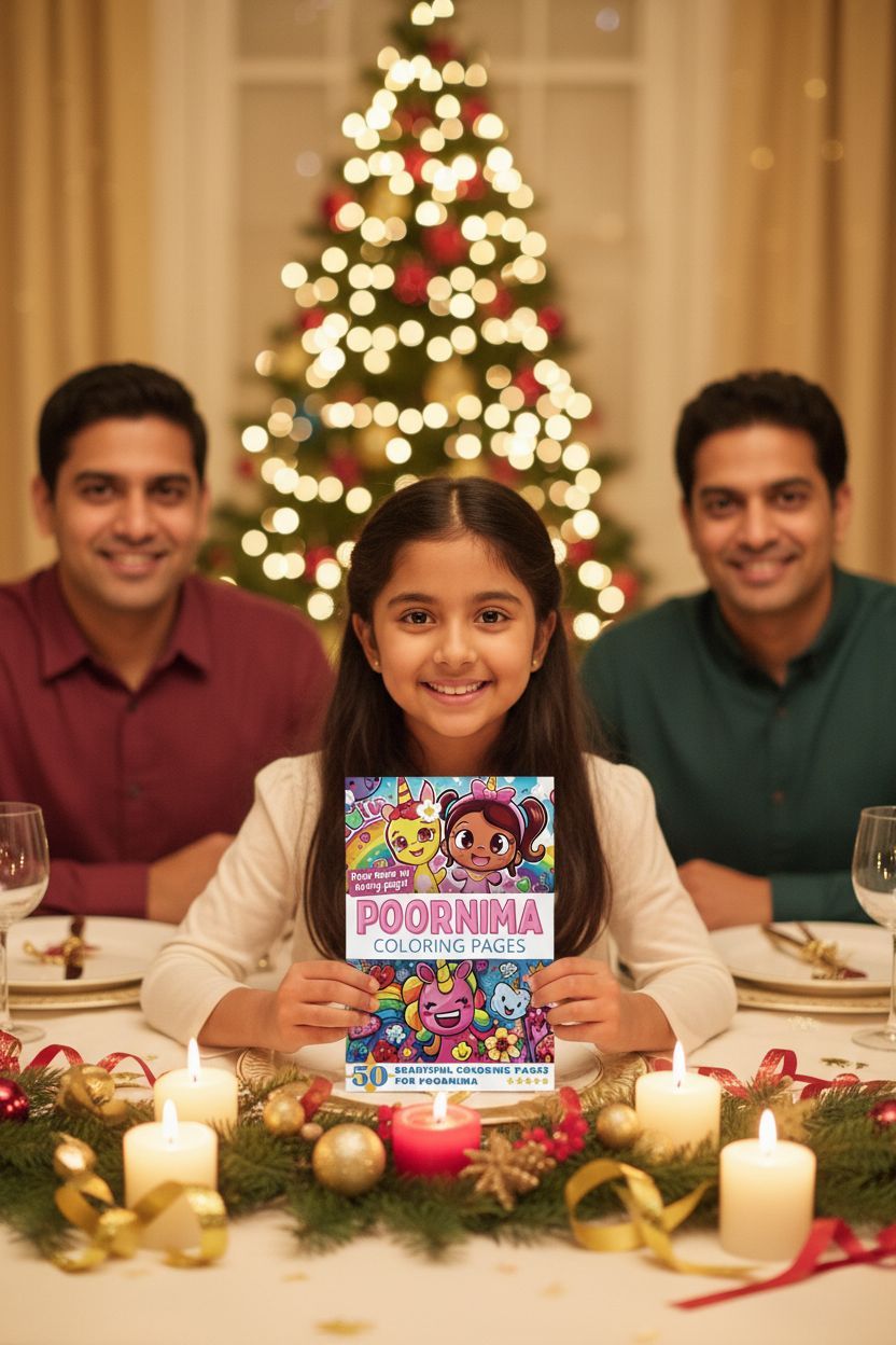 Poornima Christmas coloring pages gift
