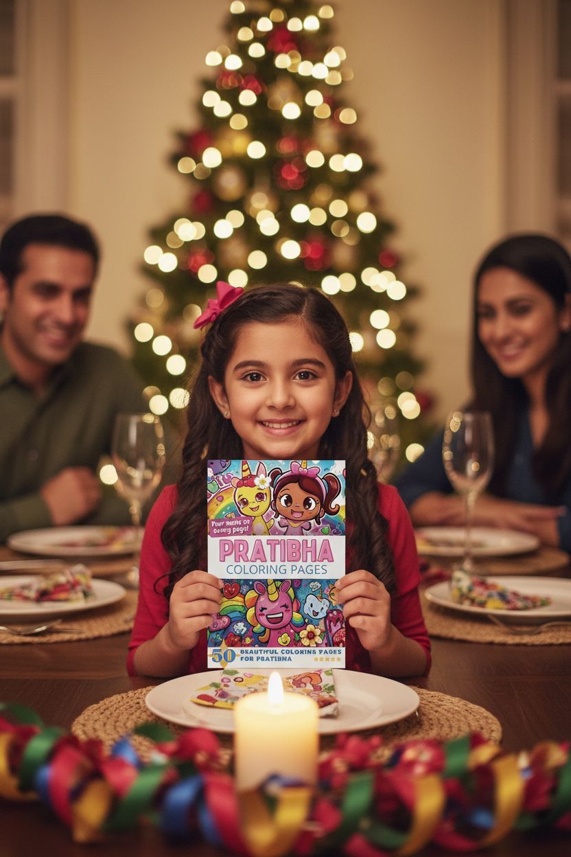 Pratibha Christmas coloring pages gift