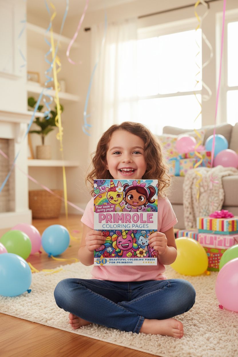 Primrose coloring book in use