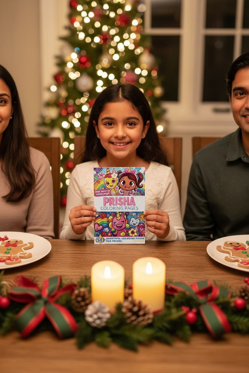 Prisha Christmas coloring pages gift