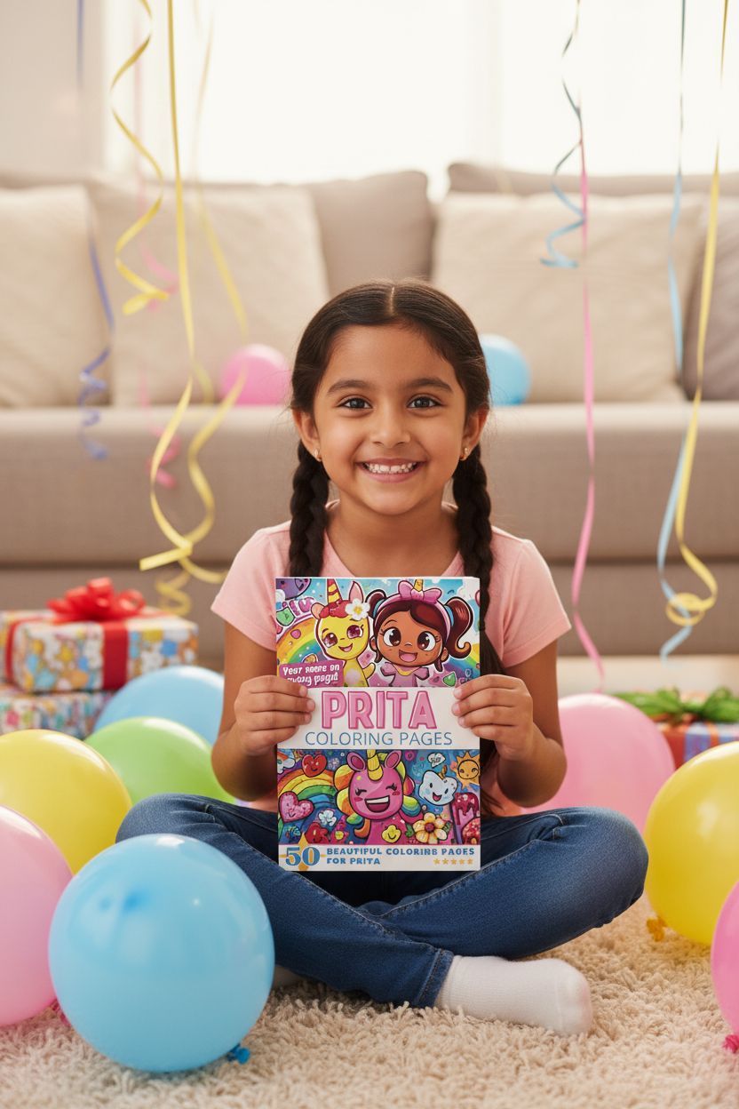 Prita coloring book in use