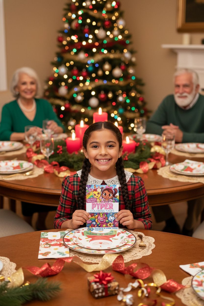 Pyper Christmas coloring pages gift