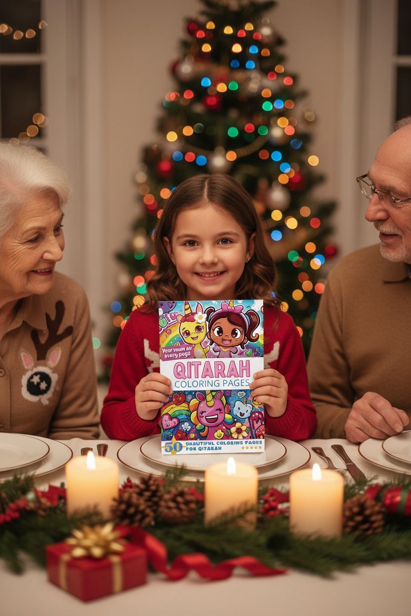 Qitarah Christmas coloring pages gift