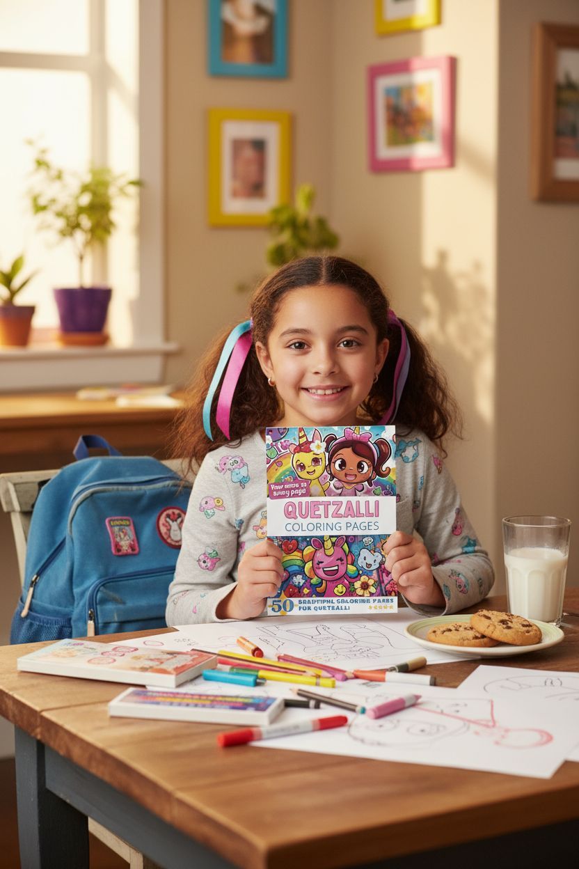 Quetzalli personal coloring pages