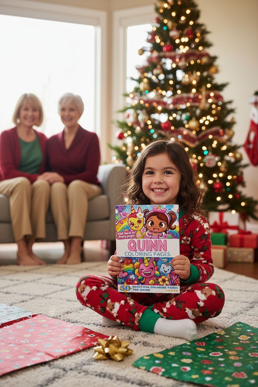 Quinn Christmas coloring pages gift