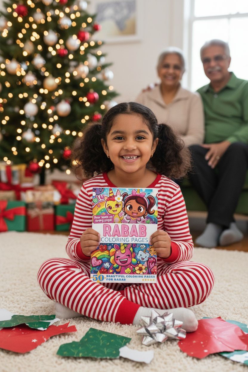 Rabab Christmas coloring pages gift