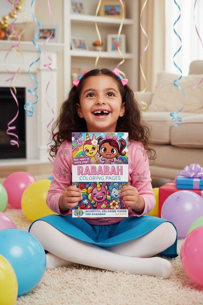 Rababah coloring book in use