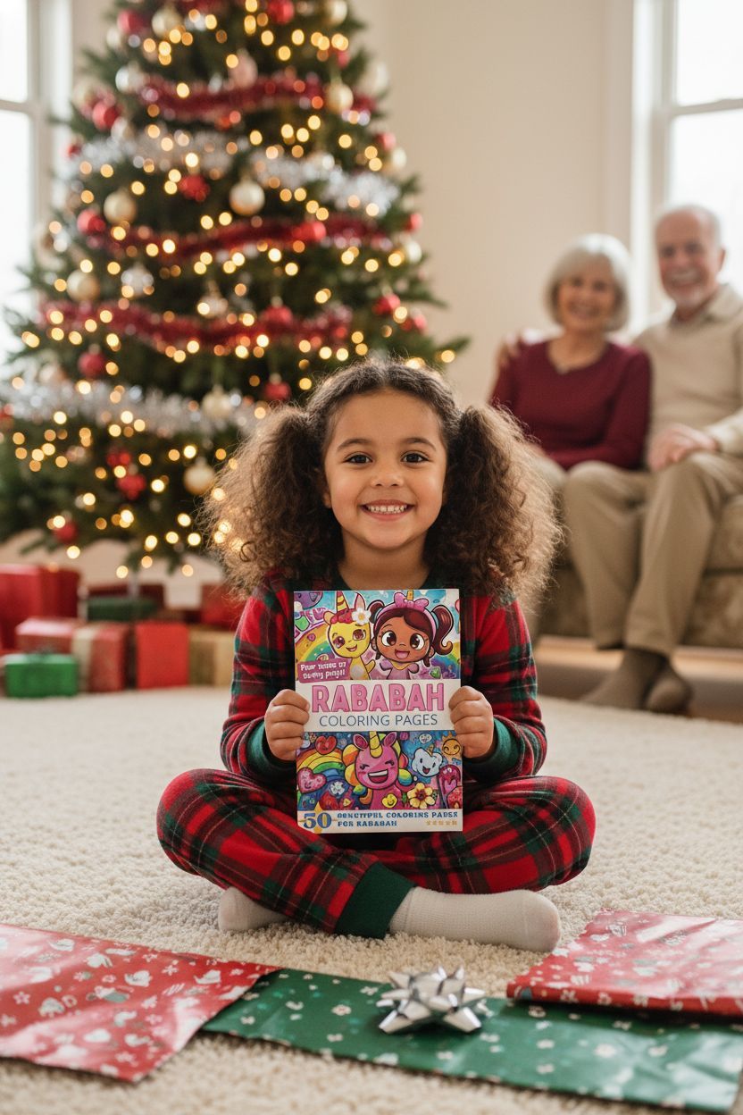 Rababah Christmas coloring pages gift