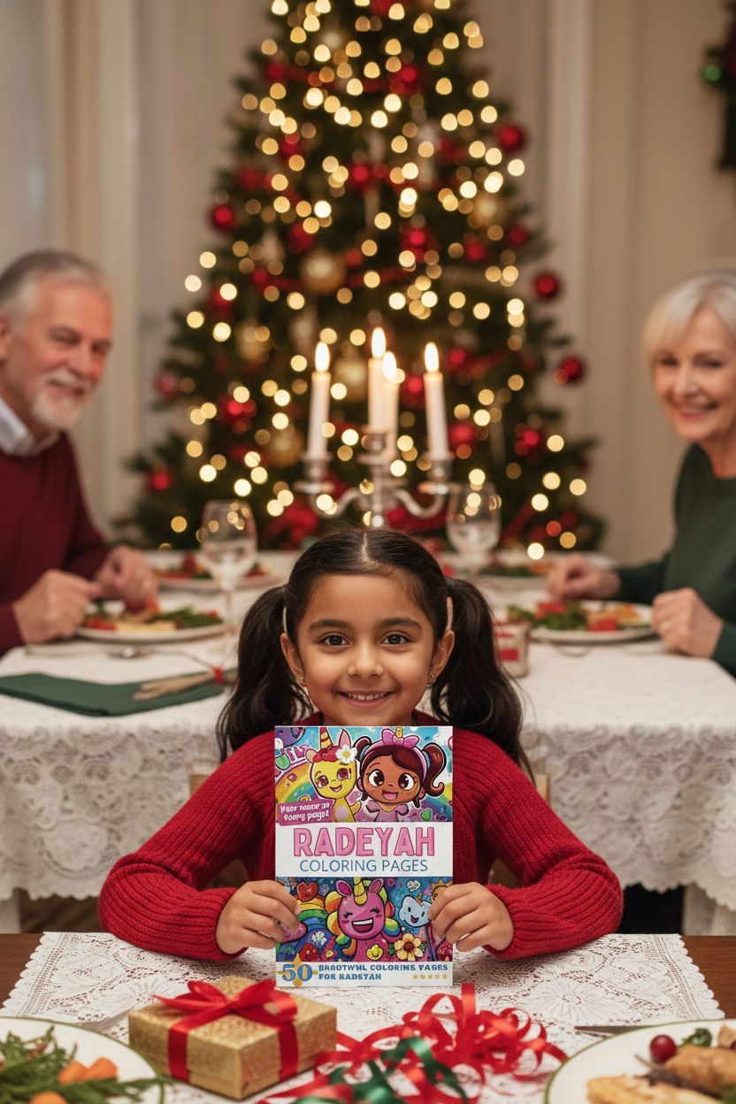 Radeyah Christmas coloring pages gift
