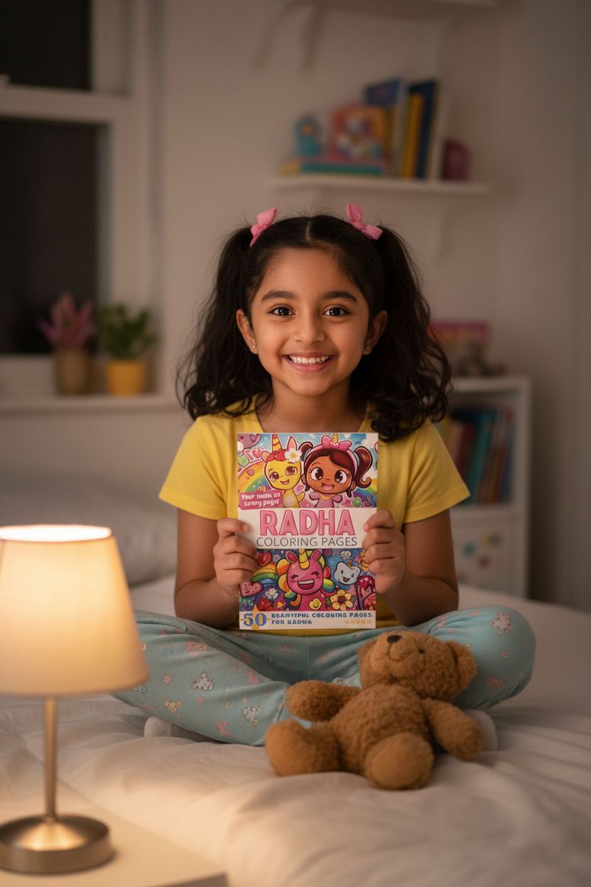 Radha personal coloring pages