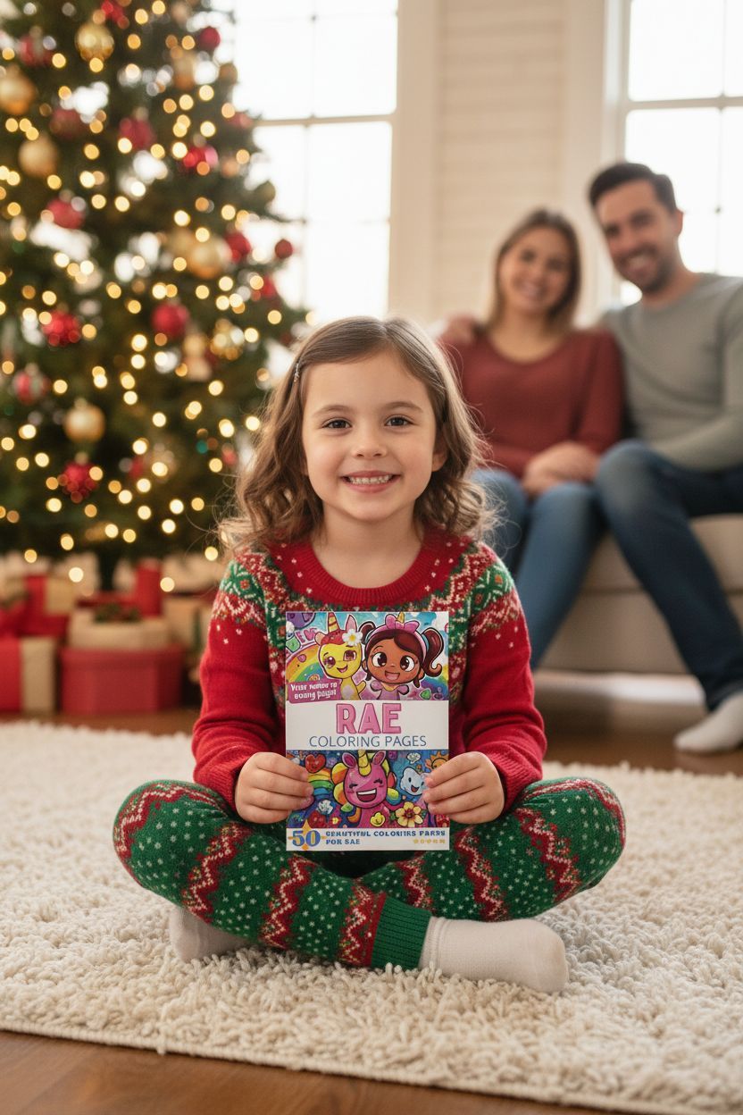 Rae Christmas coloring pages gift